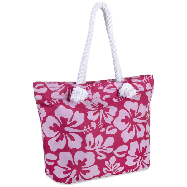 Wholesale Printed Beach Rope Tote Bag - 15 Inch - 